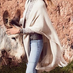 Vintage Free People Fringe Shawl
